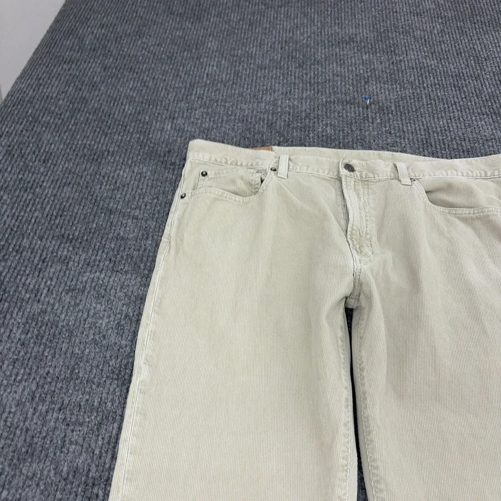 Gap Pants Mens 36x30 Beige Corduroy Low Rise Straight Fit Casual Classic Style